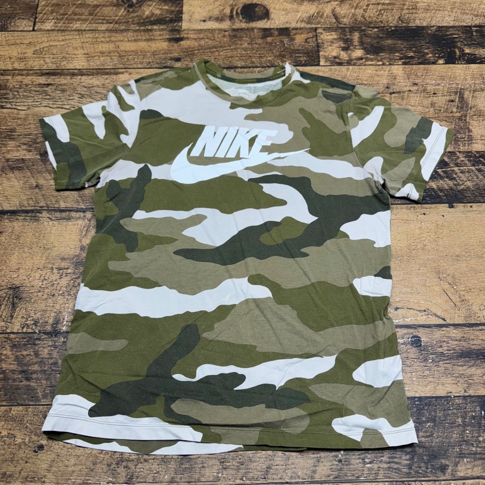 Nike Camo T-Shirt Graphic Tee Short Sleeve Casual Top Mens Size M - Picture 1 of 5